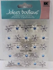 jolee's boutique stickers Christmas Snowflakes  Shimmer 25 Pieces