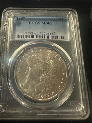 1887-P $1 Morgan Silver Dollar PCGS MS65