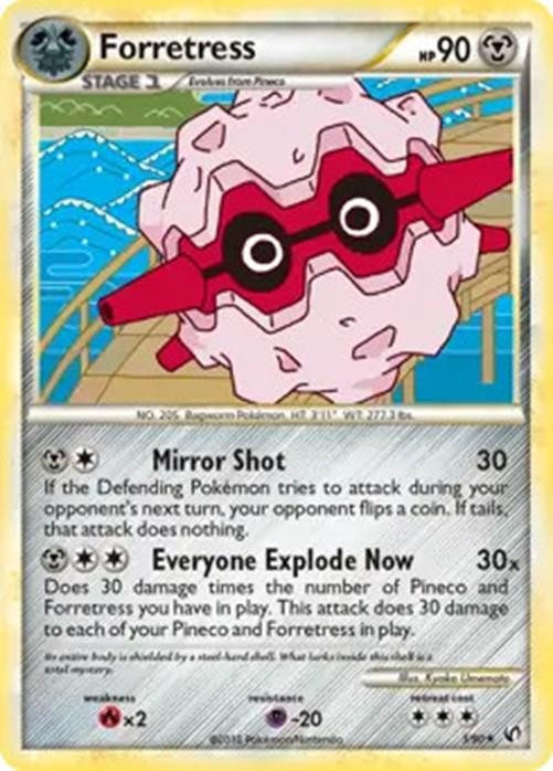 Forretress - 3/90 - Pokemon Undaunted Holo Card NM