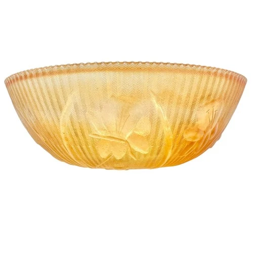 Jeannette Iris & Herringbone Marigold Bowl 8 inch Carnival Glass