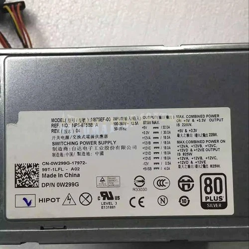 For DELL T5400 T5500 Workstation Power Supply N875EF-00 H875E 875W J556T GM869