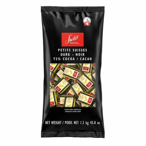 1 x Swiss Delice Dark Chocolate 72% cocoa, 1.3 kg / 45.8 oz