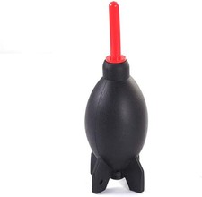 FocusFoto PRO 6.6 Inch Rubber Rocket Air Blower Duster Cleaner Dust Red