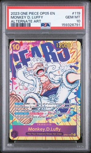 Monkey D. Luffy 2023 One Piece Awakening of the New Era #OP05-119 Alt Art PSA 10