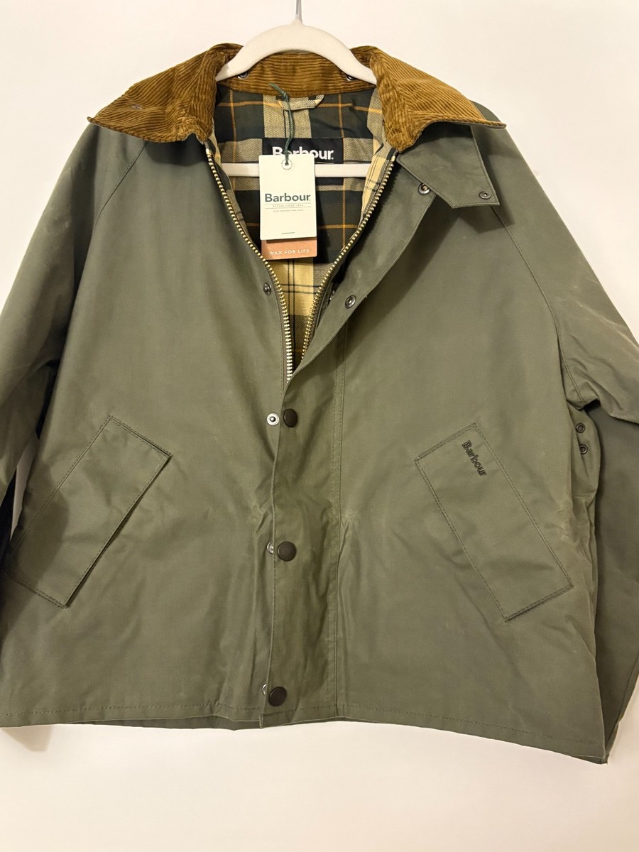 Moss Green ~ Barbour Men's TRANSPORT WAX Jacket MSRP$535 British