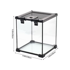 Image of Clear Glass Reptile Terrarium Vivarium Lizards Tortoise Gecko House Tank Habitat