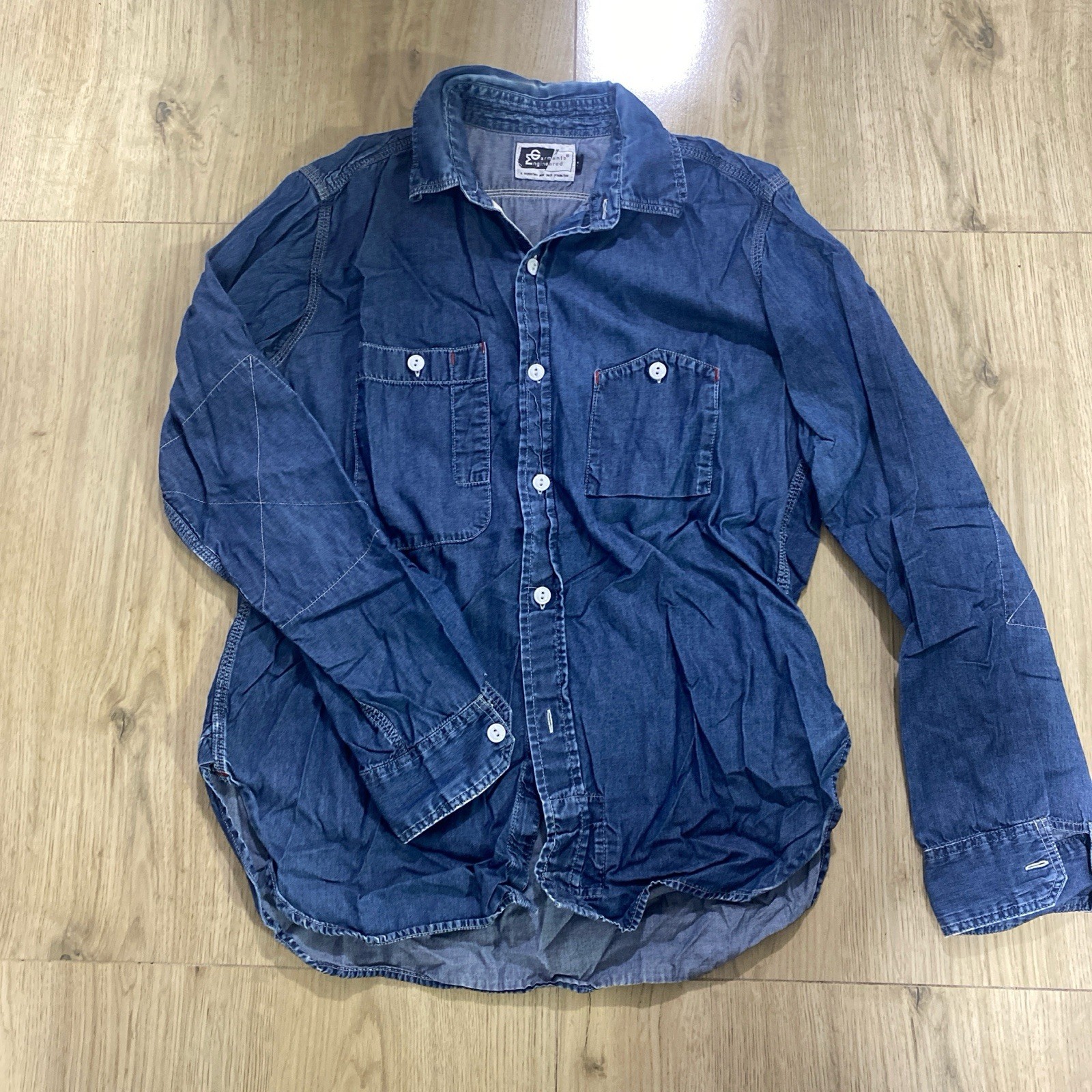 Engineered Garments Chambray Western Work Shirt S… - image 1