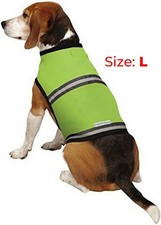 Insect Shield Repellant Protective Safety Vest for Dogs - Size Large - Green