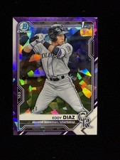 2021 Bowman Chrome Prospects Eddy Diaz Purple Sapphire /20 #BCP-33 (RC)