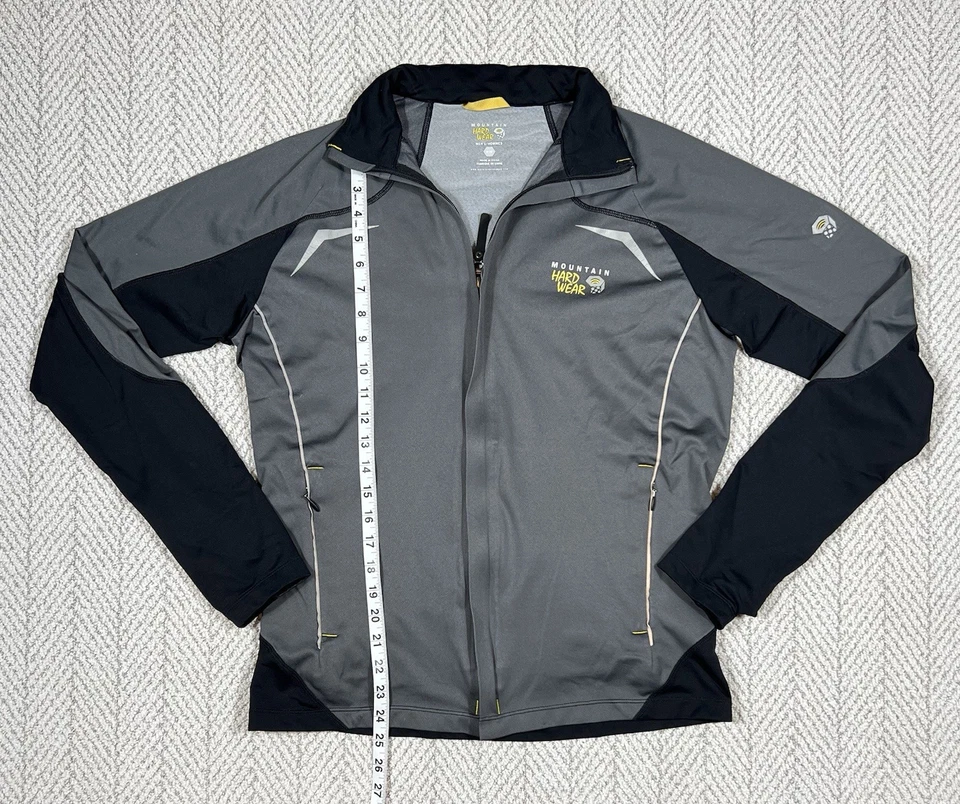 Chaqueta Mountain Hardwear Windstopper Tech Para Hombre Mediana Negra Cremallera Completa Gorp Abrigo Correr Foto 3 de 4