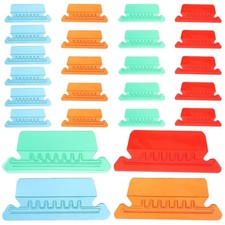 40Pcs Plastic Folder Tabs with Assorted Colored Labels for Filing Organization