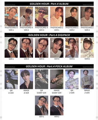 ATEEZ Golden Hour: Part 4 Official Photocard KPOP Hong Joong Seong