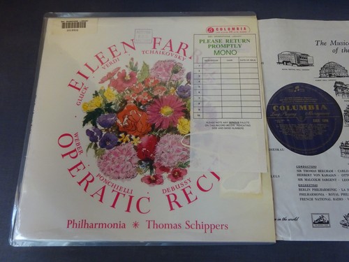 ED1 OPERATIC RECITAL (DEBUSSY, VERDI etc) LP, Eileen Farrell, COLUMBIA 33CX 1596