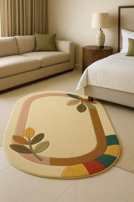 #ad Handmade Rug Irregular Rug Wool Rugs Living Room Rug Tufted A420 $369.11