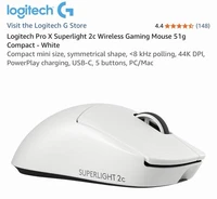 Logitech G PRO X Superlight 2c Wireless Gaming Mouse (White)