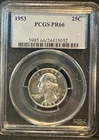 1953 SILVER Washington Quarter PCGS PR66