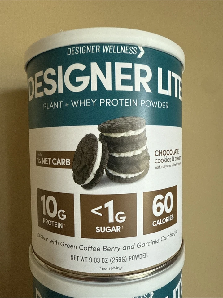 Galleta y crema de chocolate en polvo de proteína vegetal Designer Lite Foto 2 de 2