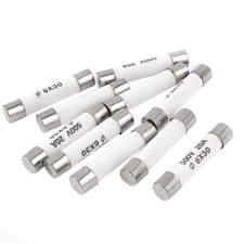 10pcs 20A Faset-Blow Ceramic Fuse Link 500V 6mmx30mm