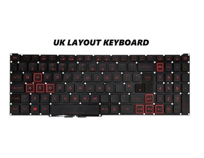 UK Tastatur mit Hintergrundbeleuchtung für Acer Nitro 5 AN515-54 NKI15130NE NKI15130P2 NKI151315J