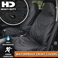 Front Car Seat Covers Black Pair Heavy Duty Waterproof For Mercedes