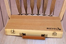 Vintage Wooden Artist Painters Palette Case Travel Box