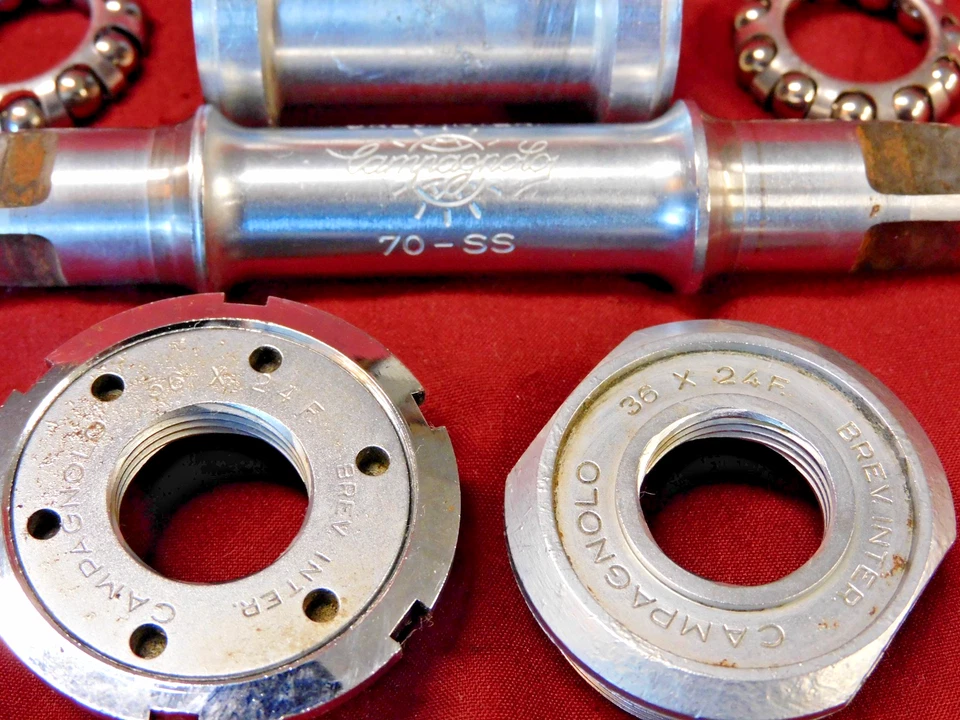 1980's Campagnolo 1046/A Nuovo Record BB 36 x 24 Italian 70-SS w/ 115 mm Spindle - Image 2 of 4