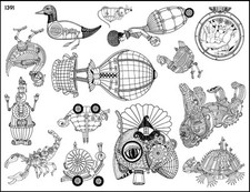 Unmounted Rubber Stamp Plate, Unmounted/Uncut Pink Rubber Stamps