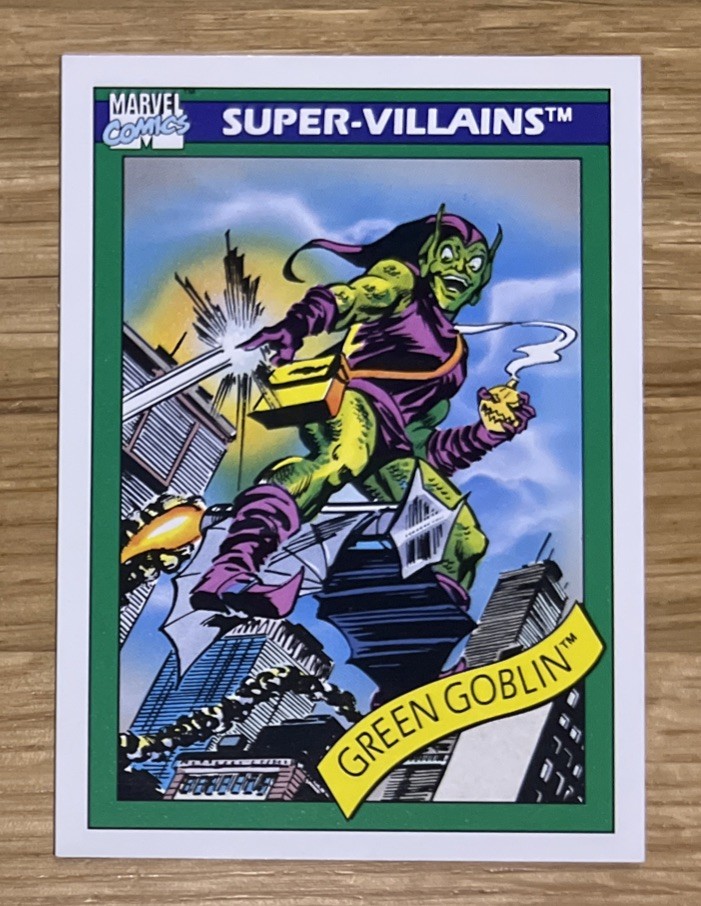 1990 Marvel Universe Impel Trading Card #74 GREEN GOBLIN ROOKIE MINT CARD!