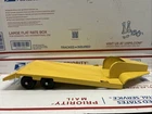 VINTAGE Rare 19in STEEL Metal Toy TONKA FLATBED Lowboy Gooseneck trailer -READ-