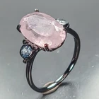 Vintage ring 8 ct+ Natural Morganite Ring 925 Sterling Silver Size 7 /R488298