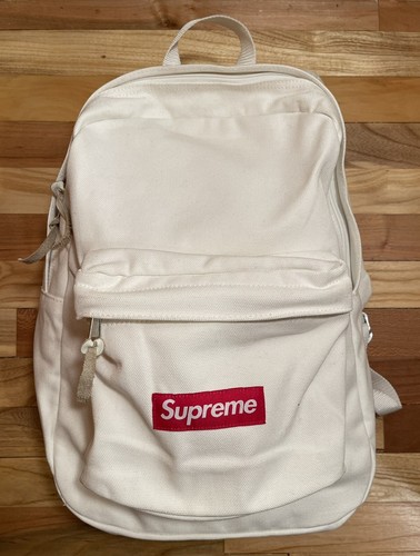 SUPREME CANVAS BACKPACK WHITE FW20 WEEK 
