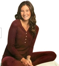 Eddie Bauer Women's 2 Piece Super soft Sleep Set(BURGUNDY L)NWOT