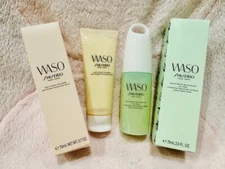SHISEIDO WASO - Soft Cushy Polisher & Quick Matte Oil-Free Moisturizer Set