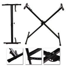 Keyboard Piano X Stand Electric Organ Rack Height Adjustable For 49 61 76 Key