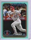 Mike Trout 2024 Topps Series 1 AQUA Parallel Card #27