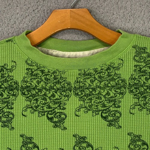 Vintage Rocawear Shirt Mens 2XL Green Thermal Waffle Urban Rap Hip Hop 90s Y2K - Picture 3 of 16