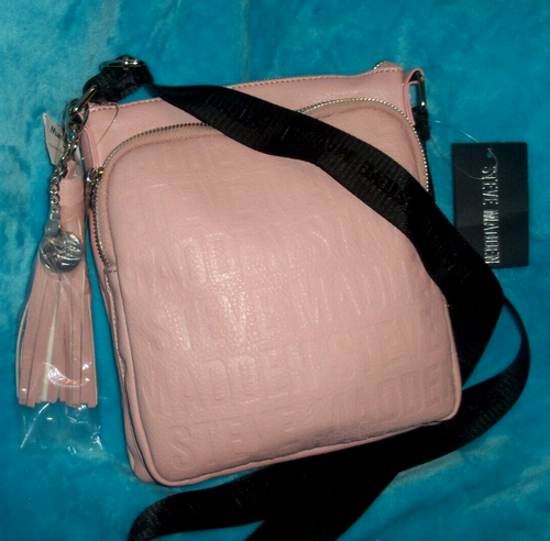 New W/ Tag STEVE MADDEN Pale Pink BGlamm Signature Logo Crossbody Bag - Picture 2 of 17