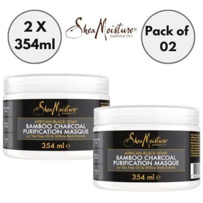 Shea Moisture African Black Soap Bambuskohle Reinigungsmaske 2er Pack