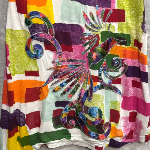 Desigual Girls Dress 11/12 Colorful Knit Tank Beaded Sequin Boho Resort Beach - Picture 3 of 12