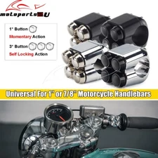 1" & 7/8" Motorcycle Handlebar Switch 1 Momentary Button + 3 Self-locking Button
