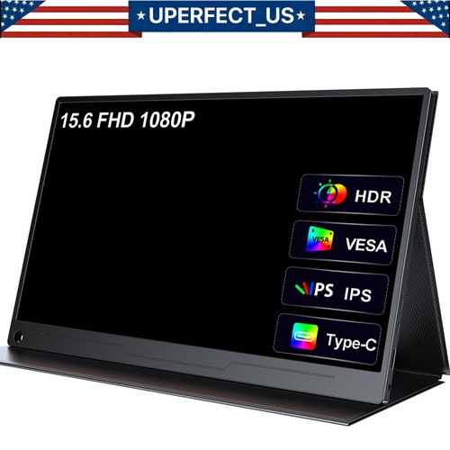 15.6" 1200:1 FHD Gaming Monitor HDMI USB C Monitor IPS 1920*1080 For Xbox ONE PC