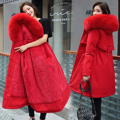 Damen Winter Jacke Parka Mantel Winterjacke warm gefüttert Kapuze Steppmantel-/