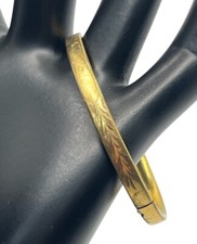 Vintage 1/20 14k gold filled etched design children  s bracelet kid SMALL bangle