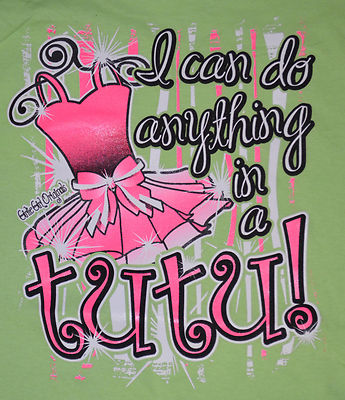 Women's Anything In A Tutu Spring Green Short Sleeve T-Shirt Girlie Girl Top S,M