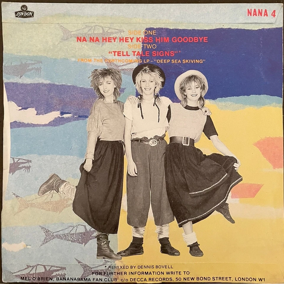 Bananarama- Na Na Hey Hey Kiss Him Goodbye/Tell Tale 7" U.K. Vinyl Single- New - Image 2 of 4