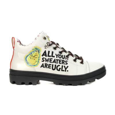 Skechers x Dr. Seuss The Grinch Women's Roadies White/Black Boots