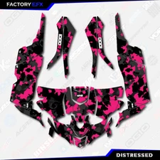 Black & Pink Distressed Camo Graphics kit fits Yamaha YXZ 1000R 2019-2024 Decals
