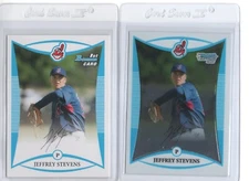 JEFFREY STEVENS 2008 Bowman Prospects #BP47 & Chrome Prospects BCP47 Options