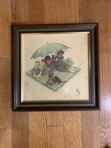 Norman Rockwell set of 2 Vintage prints great frames 15x15 2 For 15.00 - Picture 3 of 4