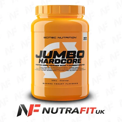 SCITEC NUTRITION JUMBO HARDCORE protein carbs creatine amino acid mass powder